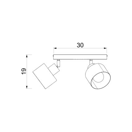Spotlampe PARKLA 3xE27/15W/230V beige