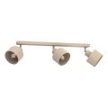 Spotlampe PARKLA 3xE27/15W/230V beige