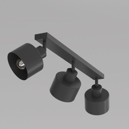 Spotlampe PARKLA 3xE27/15W/230V sort