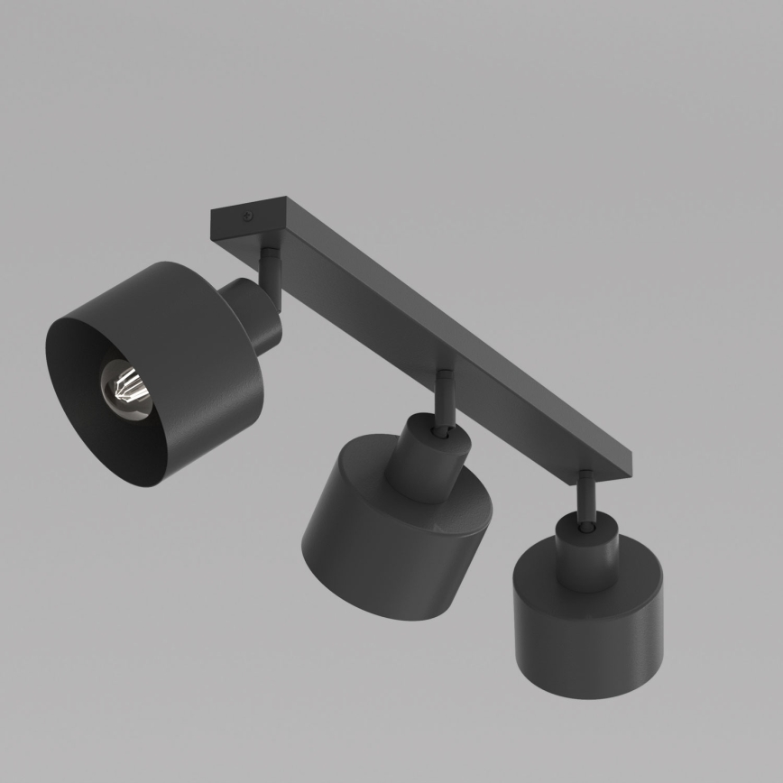 Spotlampe PARKLA 3xE27/15W/230V sort