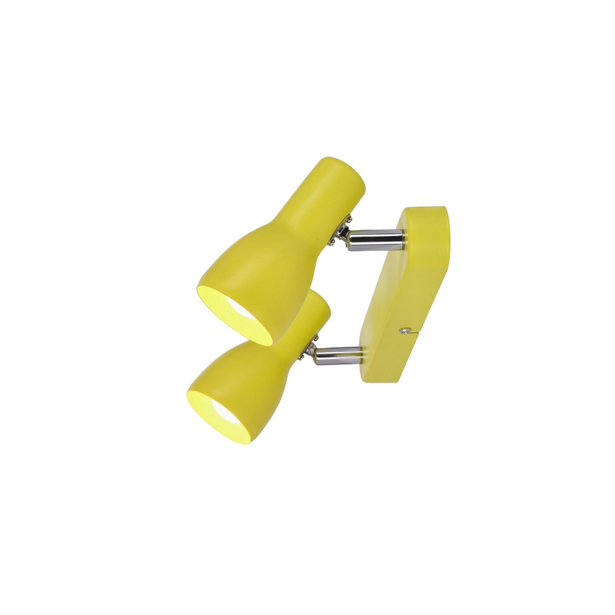 Spotlampe PICARDO 2xE14/40W/230V gul