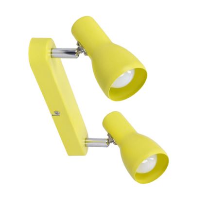 Spotlampe PICARDO 2xE14/40W/230V gul