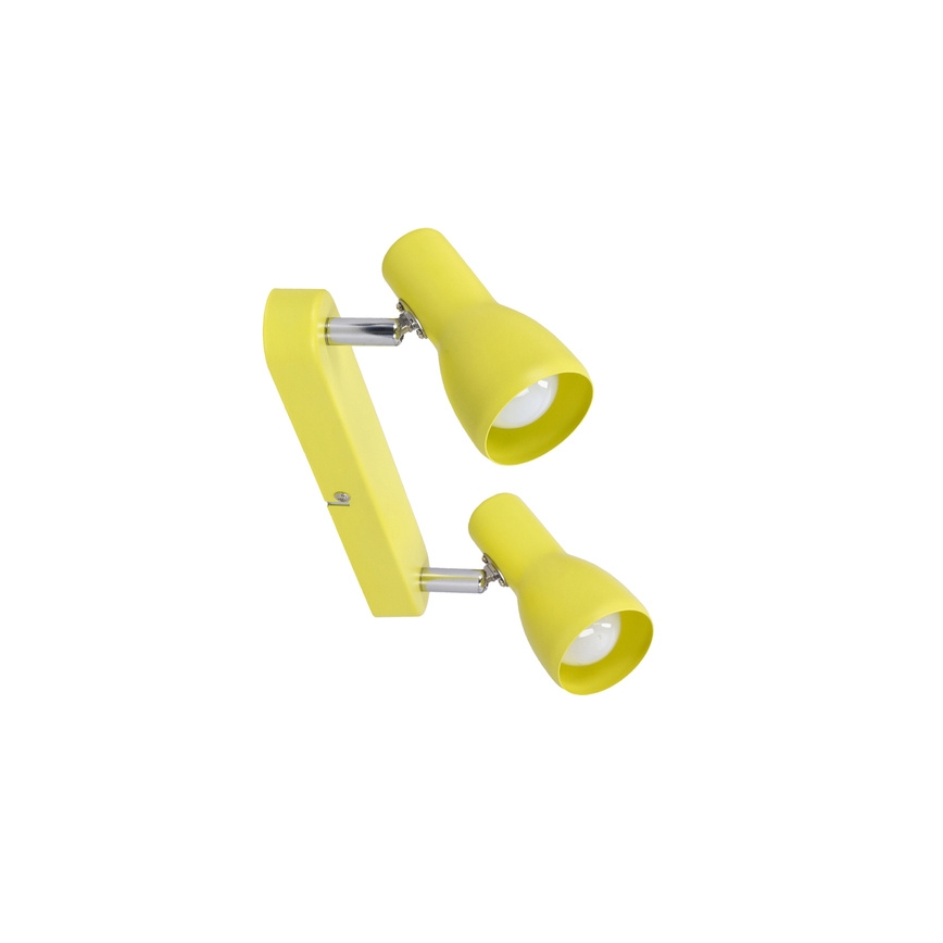 Spotlampe PICARDO 2xE14/40W/230V gul
