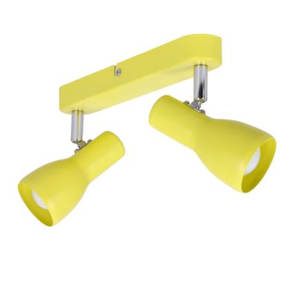 Spotlampe PICARDO 2xE14/40W/230V gul