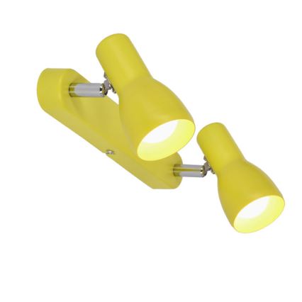 Spotlampe PICARDO 2xE14/40W/230V gul