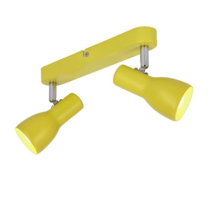Spotlampe PICARDO 2xE14/40W/230V gul