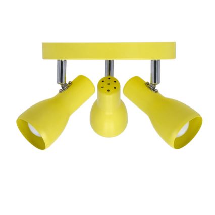 Spotlampe PICARDO 3xE14/40W/230V gul
