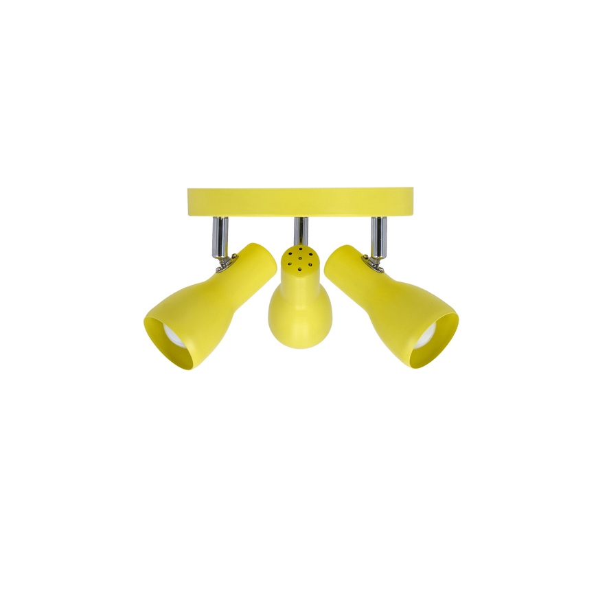 Spotlampe PICARDO 3xE14/40W/230V gul