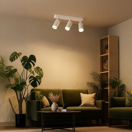 Spotlampe PIPE 3xGU10/10W/230V hvid