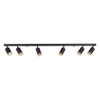 Spotlampe PIPE 6xGU10/10W/230V sort