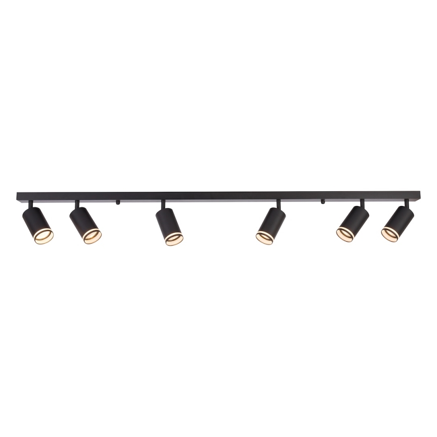 Spotlampe PIPE 6xGU10/10W/230V sort