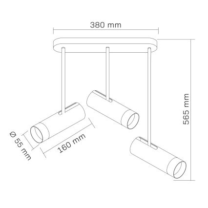 Spotlampe PORTO 3xGU10/10W/230V hvid
