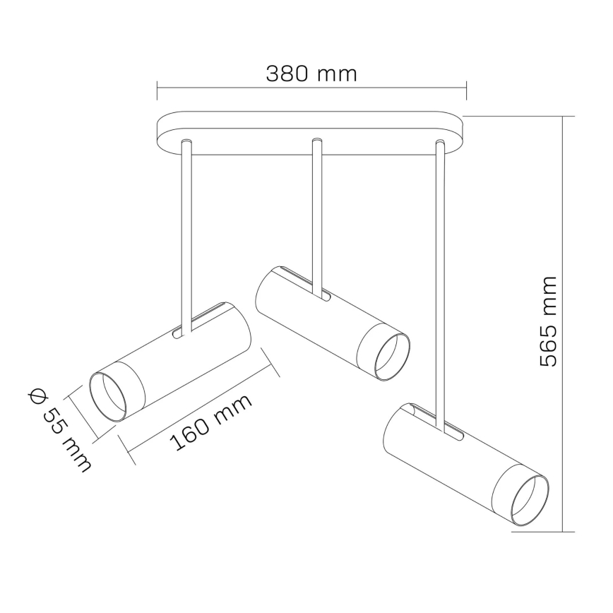 Spotlampe PORTO 3xGU10/10W/230V hvid