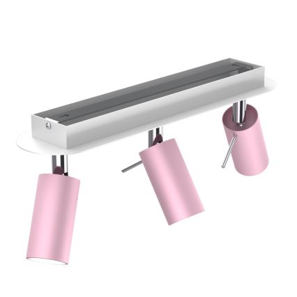 Spotlampe PRESTON 3xGU10/MR11/40W/230V pink