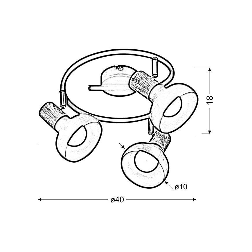Spotlampe PUERTO 3xE14/40W/230V
