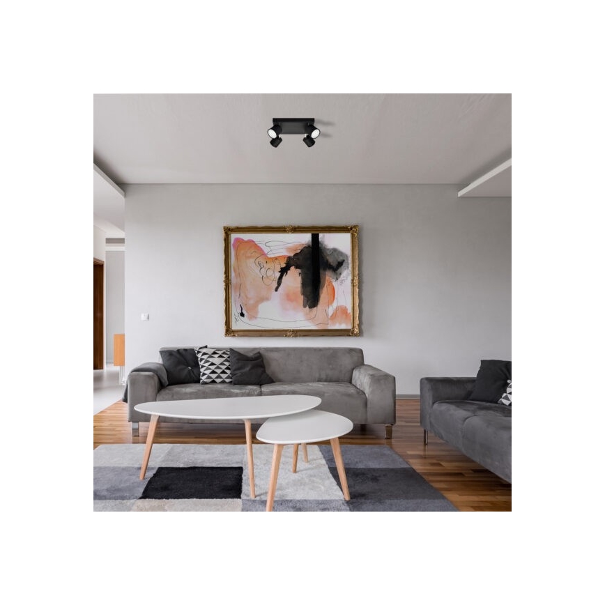 Spotlampe PUNTA 4xGX53/10W/230V sort