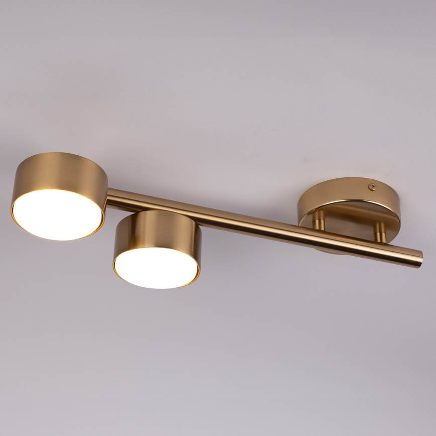 Spotlampe PUNTO 2xGX53/12W/230V guldfarvet