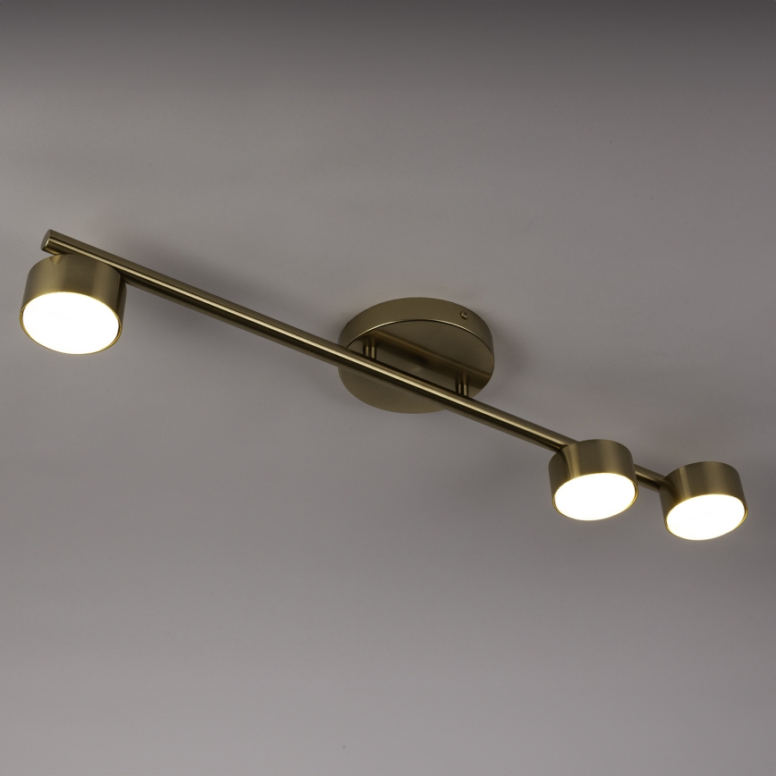 Spotlampe PUNTO 3xGX53/12W/230V guldfarvet