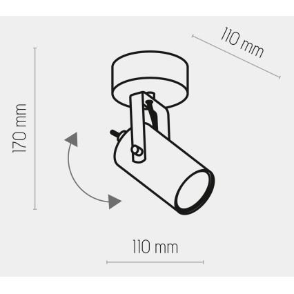 Spotlampe REDO 1xGU10/10W/230V guld/sort