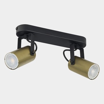 Spotlampe REDO 2xGU10/10W/230V guld/sort