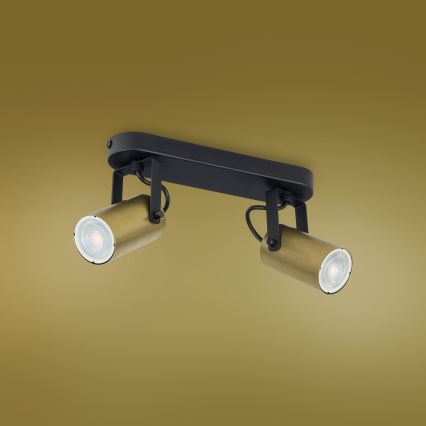 Spotlampe REDO 2xGU10/10W/230V guld/sort