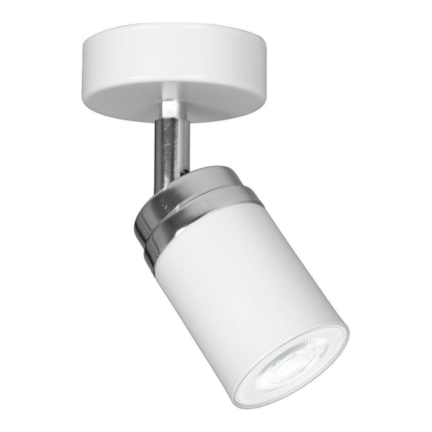 Spotlampe RENO 1xGU10/8W/230V hvid/skinnende krom