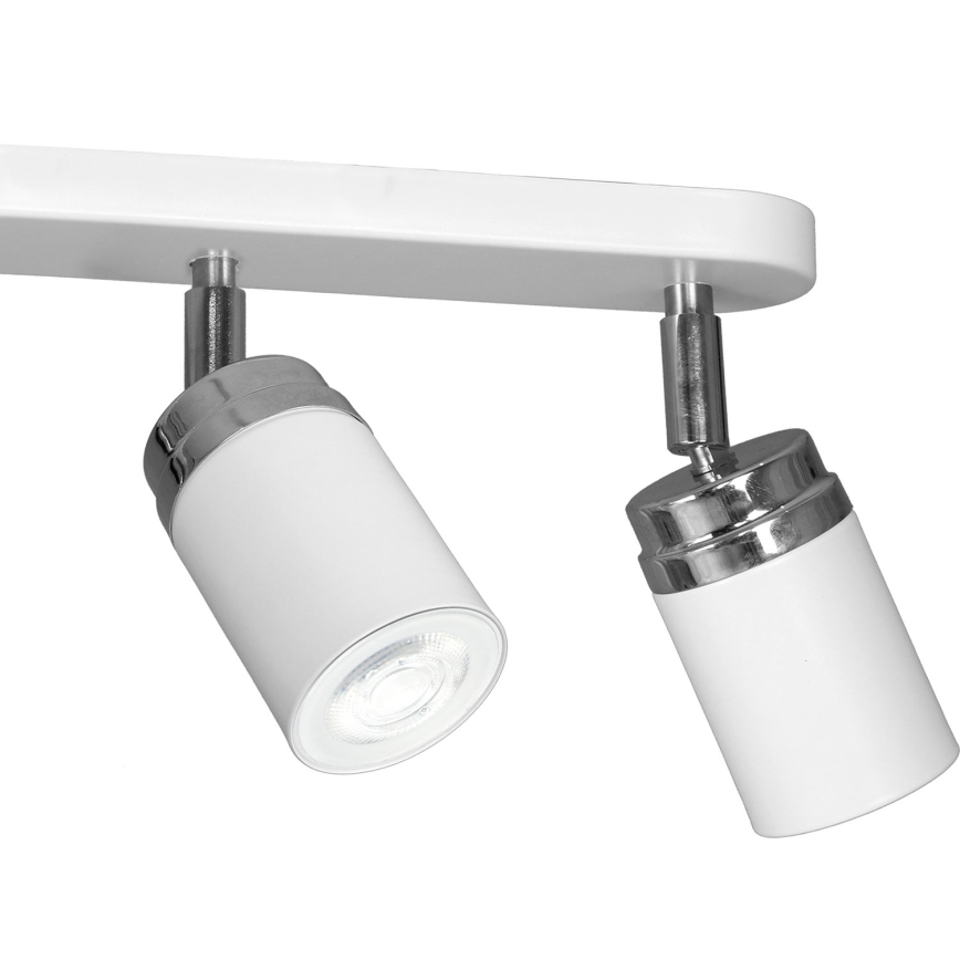 Spotlampe RENO 3xGU10/8W/230V hvid/skinnende krom