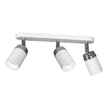 Spotlampe RENO 3xGU10/8W/230V hvid/skinnende krom