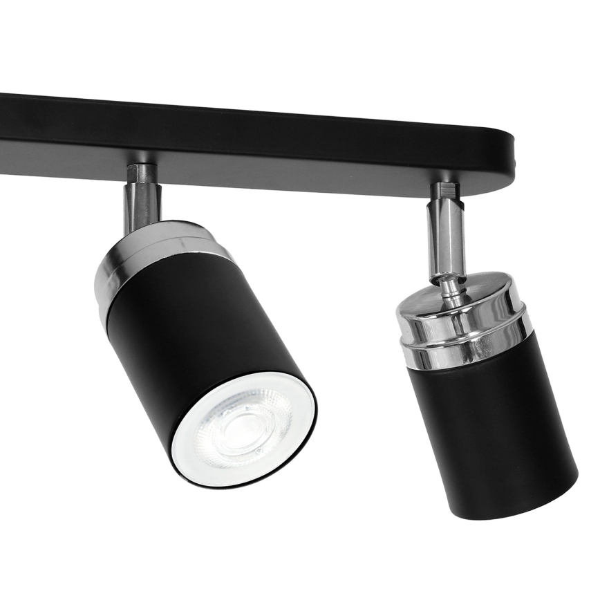Spotlampe RENO 3xGU10/8W/230V sort/skinnende krom