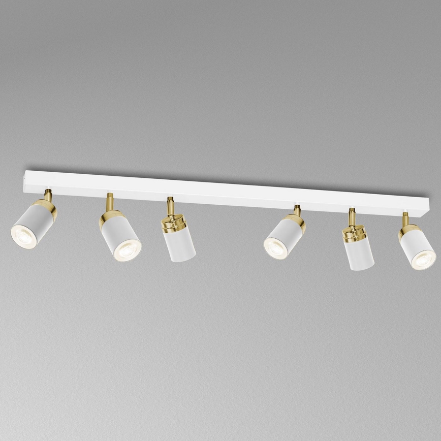 Spotlampe RENO 6xGU10/60W/230V hvid/gylden