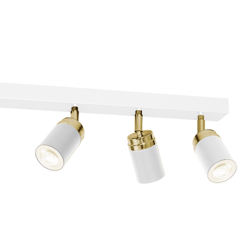 Spotlampe RENO 6xGU10/60W/230V hvid/gylden