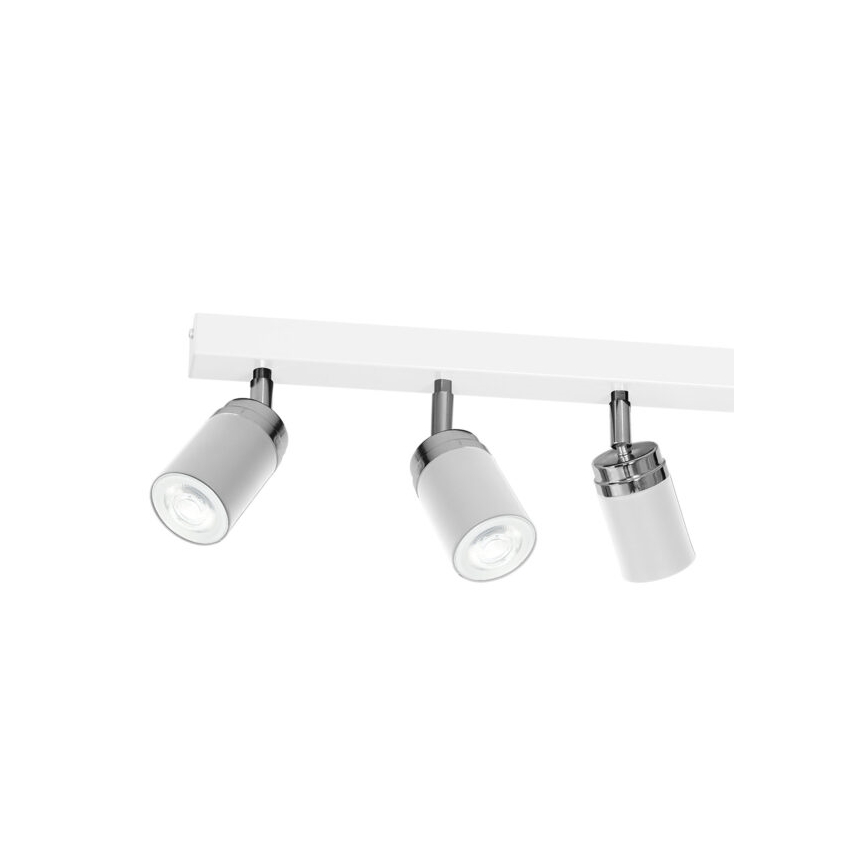 Spotlampe RENO 6xGU10/8W/230V hvid/skinnende krom