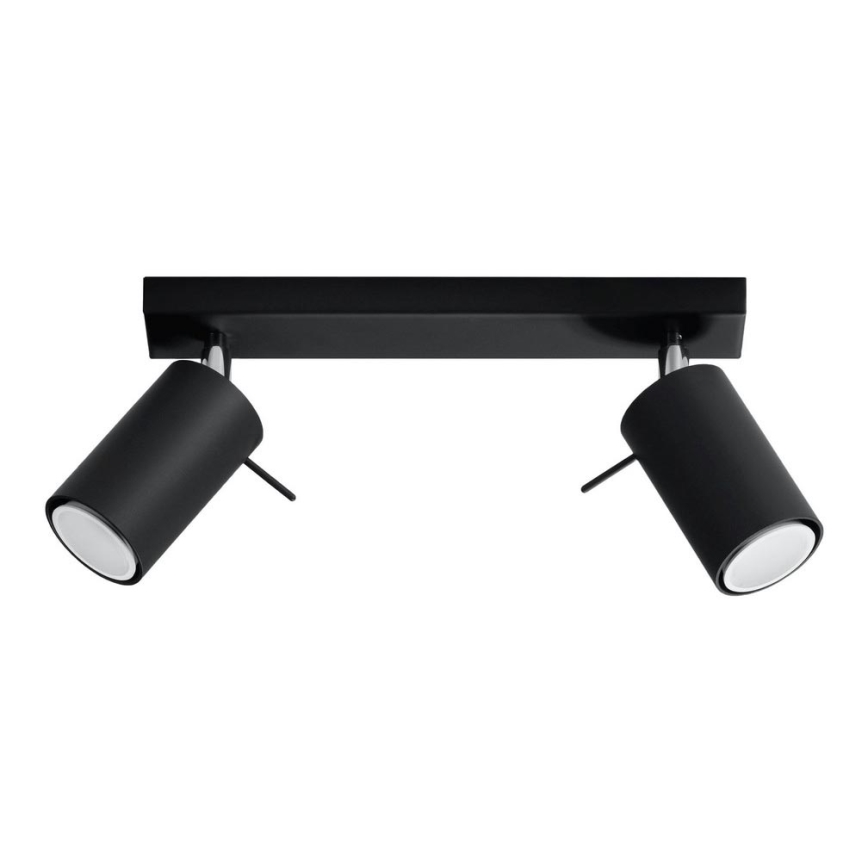Spotlampe RING 2 2xGU10/10W/230V sort
