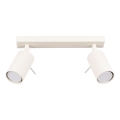 Spotlampe RING 2xGU10/10W/230V cremefarvet
