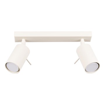 Spotlampe RING 2xGU10/10W/230V cremefarvet
