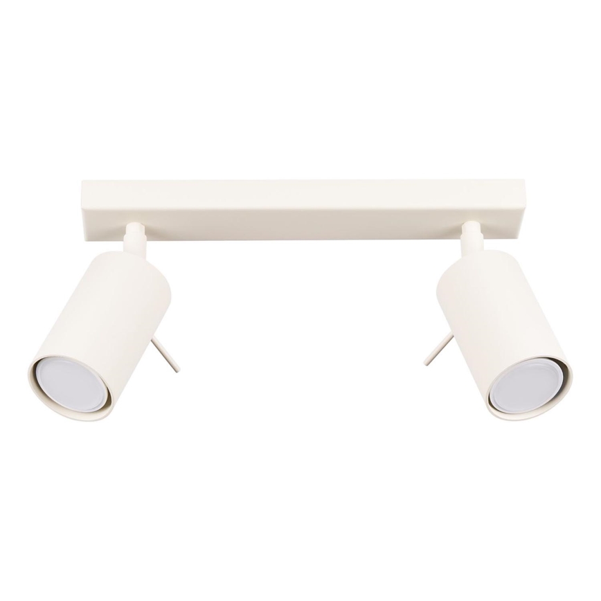 Spotlampe RING 2xGU10/10W/230V cremefarvet