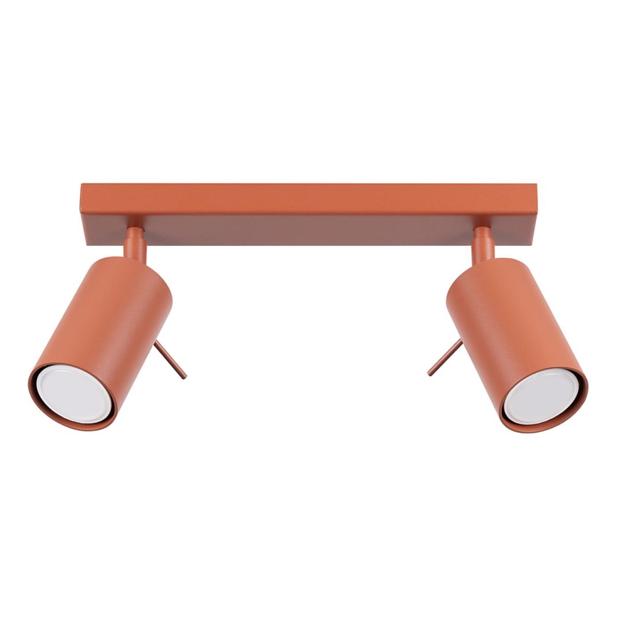 Spotlampe RING 2xGU10/10W/230V rød