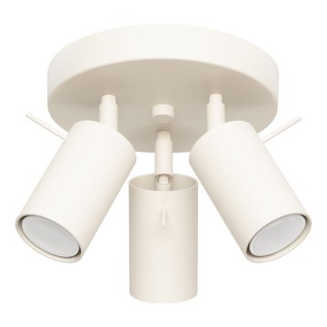 Spotlampe RING 3xGU10/10W/230V cremefarvet
