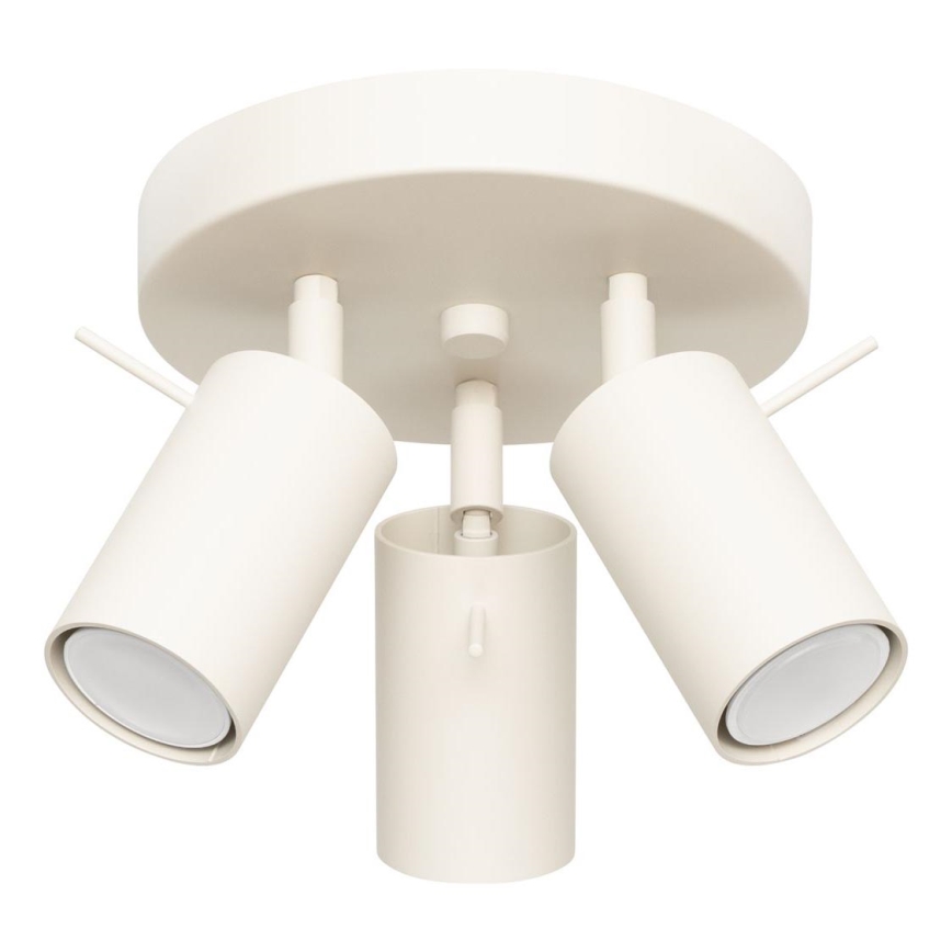 Spotlampe RING 3xGU10/10W/230V cremefarvet