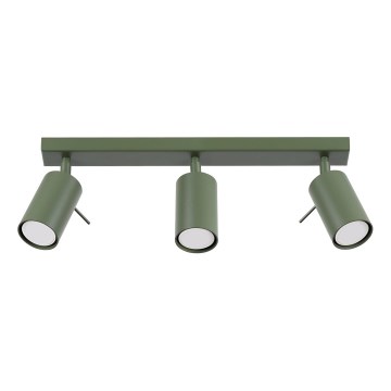 Spotlampe RING 3xGU10/10W/230V grøn