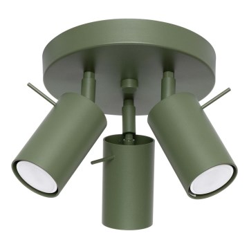 Spotlampe RING 3xGU10/10W/230V grøn