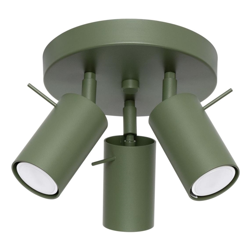 Spotlampe RING 3xGU10/10W/230V grøn