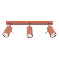 Spotlampe RING 3xGU10/10W/230V rød