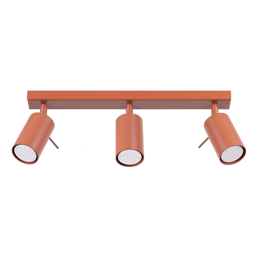 Spotlampe RING 3xGU10/10W/230V rød