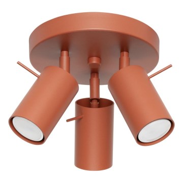 Spotlampe RING 3xGU10/10W/230V rød