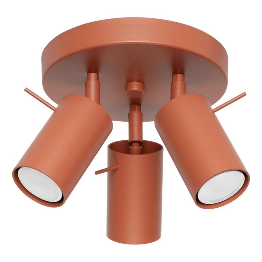 Spotlampe RING 3xGU10/10W/230V rød