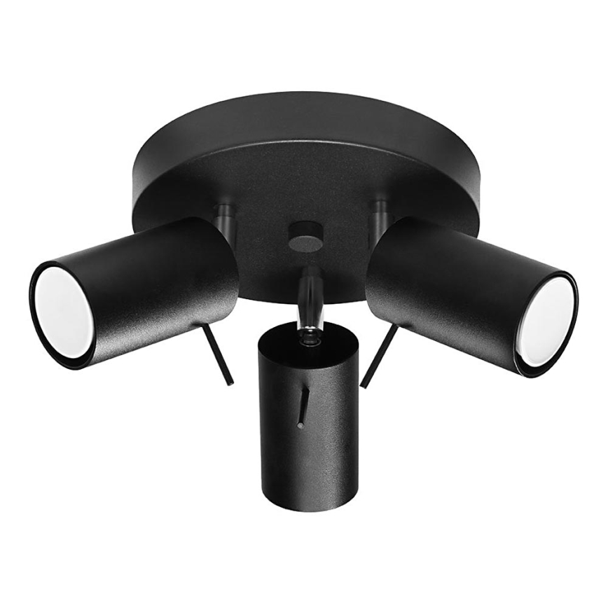 Spotlampe RING 3xGU10/10W/230V sort