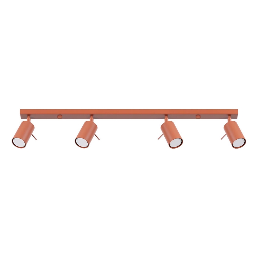 Spotlampe RING 4xGU10/10W/230V rød