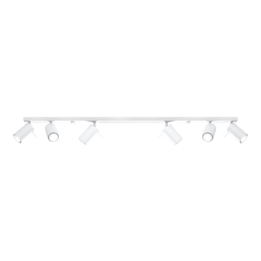 Spotlampe RING 6L 6xGU10/10W/230V hvid