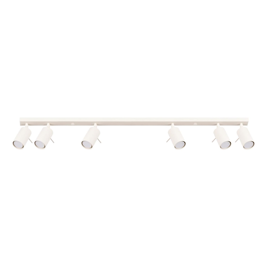 Spotlampe RING 6xGU10/10W/230V cremefarvet
